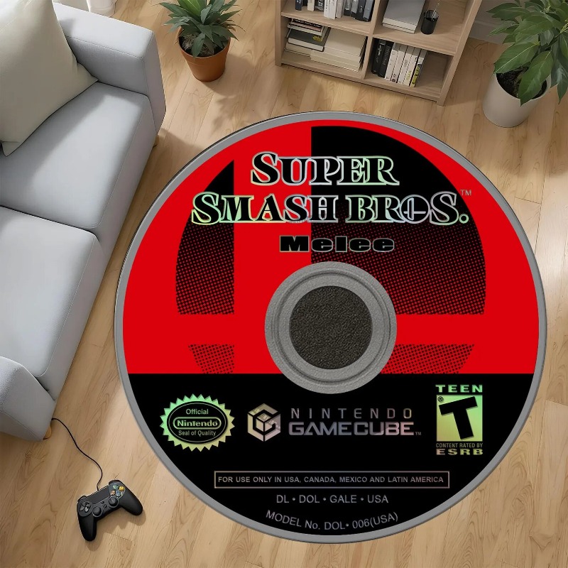 Retro Gaming Rug - Round Rug and Deep Stunning Optical