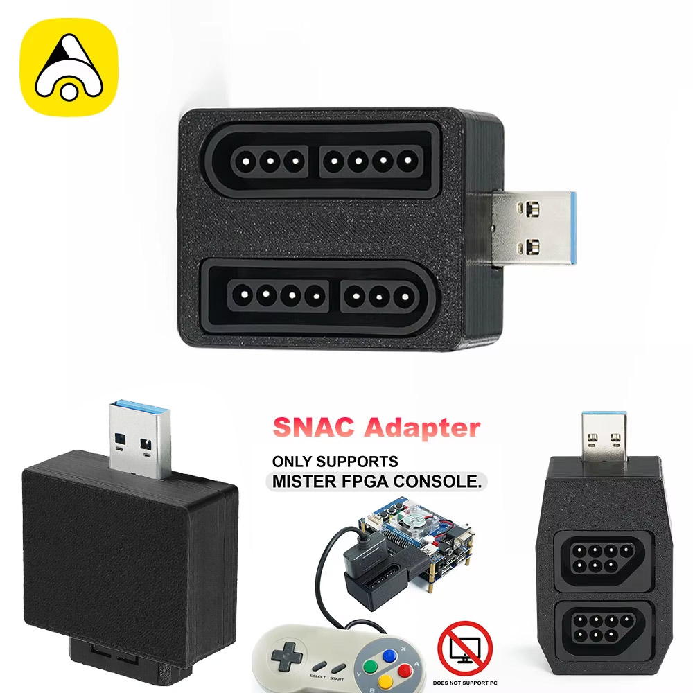 Retro Gaming Accessories - 2-Player Game Controller SNAC Adapter For