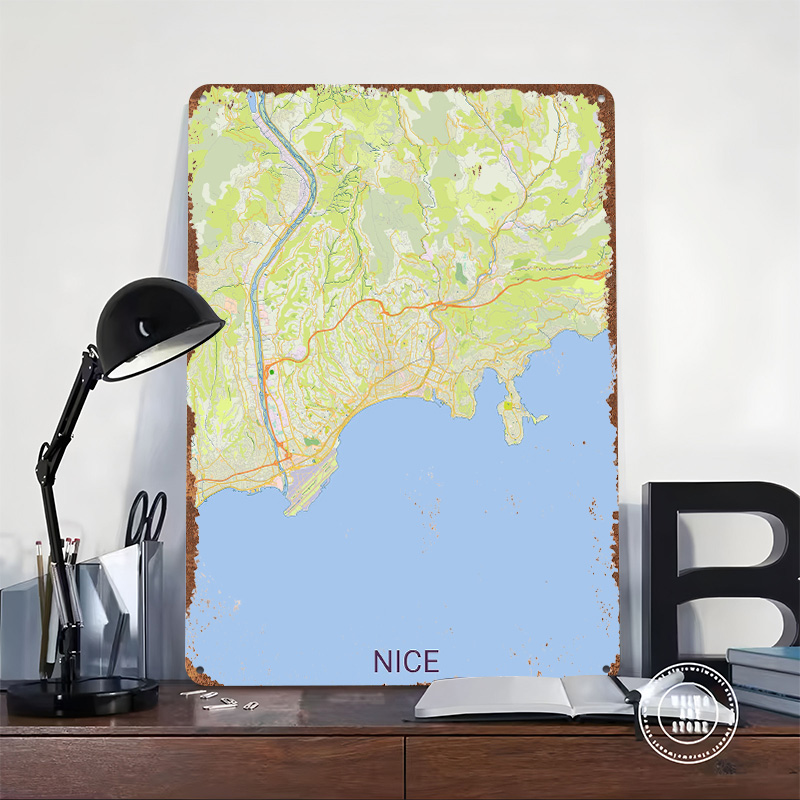 Map of Nice France Printed Pos - đánh giá và giá Retro Gaming France