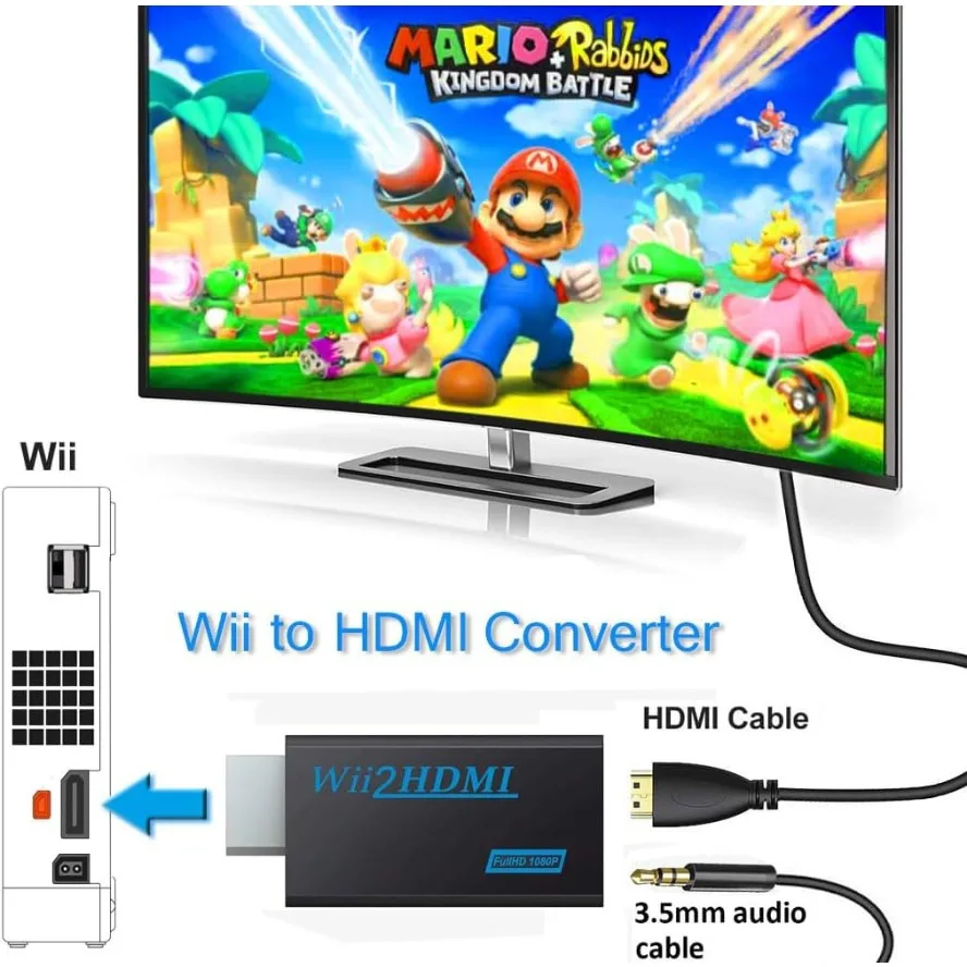 Wii To HDMI Converter 1080P Wi - đánh giá và giá Retro Gaming Accessories