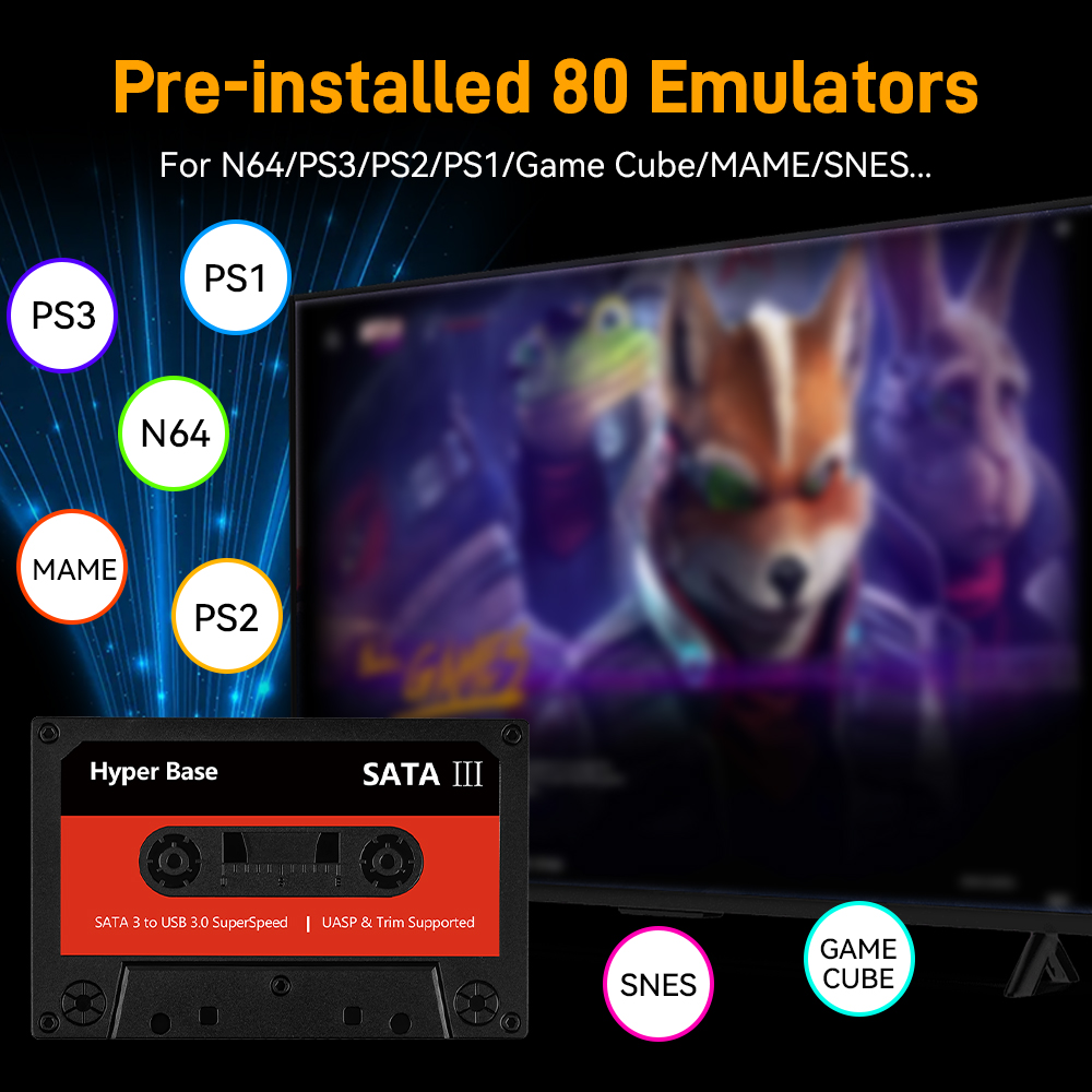 Batocera 500G/2T Emulator Game - đánh giá và giá Retro Gaming Projector
