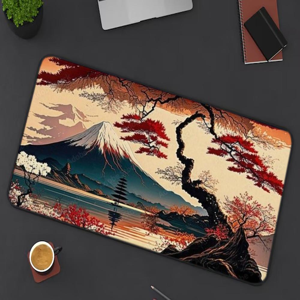 Ukiyo-e Red Maple Mount Fuji L - đánh giá và giá Retro Gaming Desk