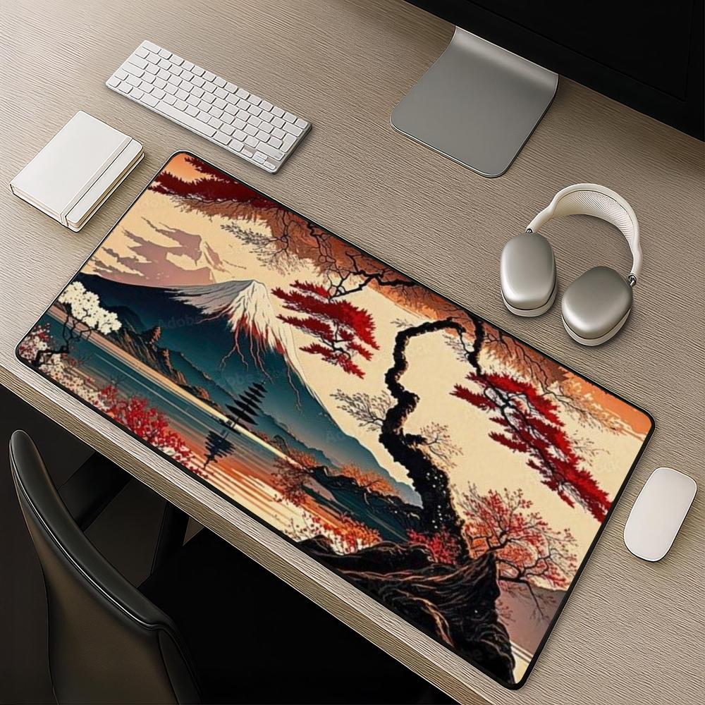 Ukiyo-e Red Maple Mount Fuji L - đánh giá và giá Retro Gaming Desk