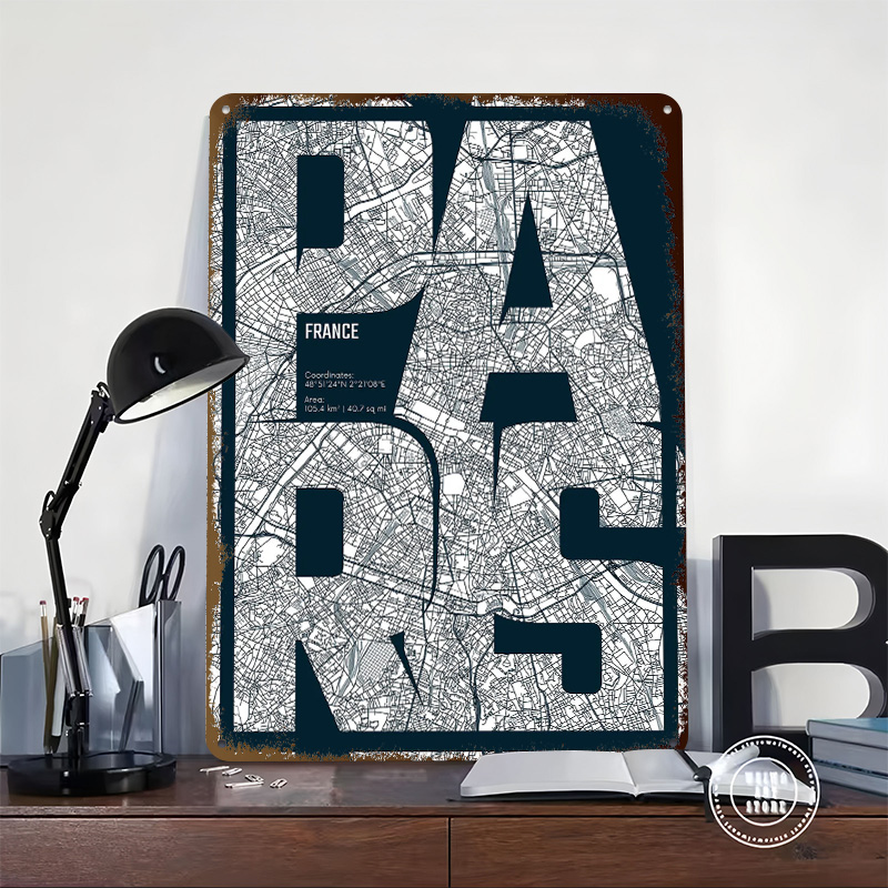 Paris France Map Typography Pr - đánh giá và giá Retro Gaming France
