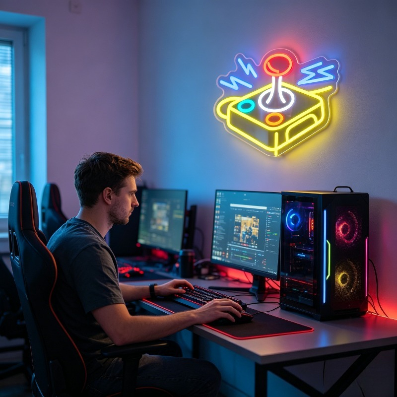 Arcade Joystick Neon Sign LED  - đánh giá và giá Retro Gaming Gameboy