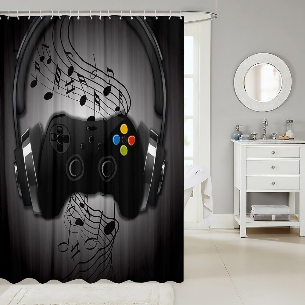 Boys Games Shower Curtain Blac - đánh giá và giá Retro Gaming Gameboy