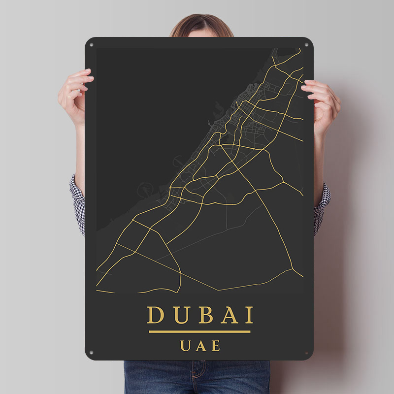 Dubai UAE Map Art Printed Post - đánh giá và giá Retro Gaming Desk