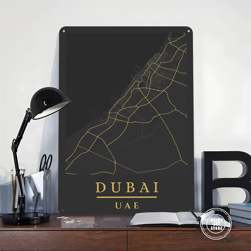 Dubai UAE Map Art Printed Post - đánh giá và giá Retro Gaming Desk