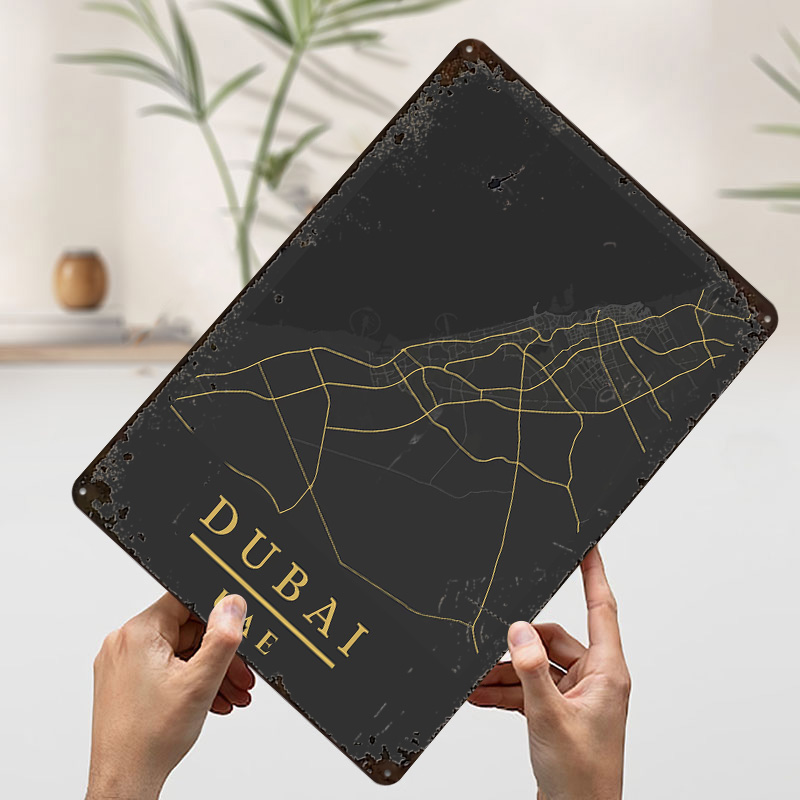 Dubai UAE Map Art Printed Post - đánh giá và giá Retro Gaming Desk