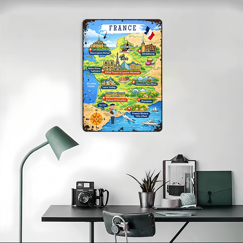 France Travel Map Cartoon Meta - đánh giá và giá Retro Gaming France