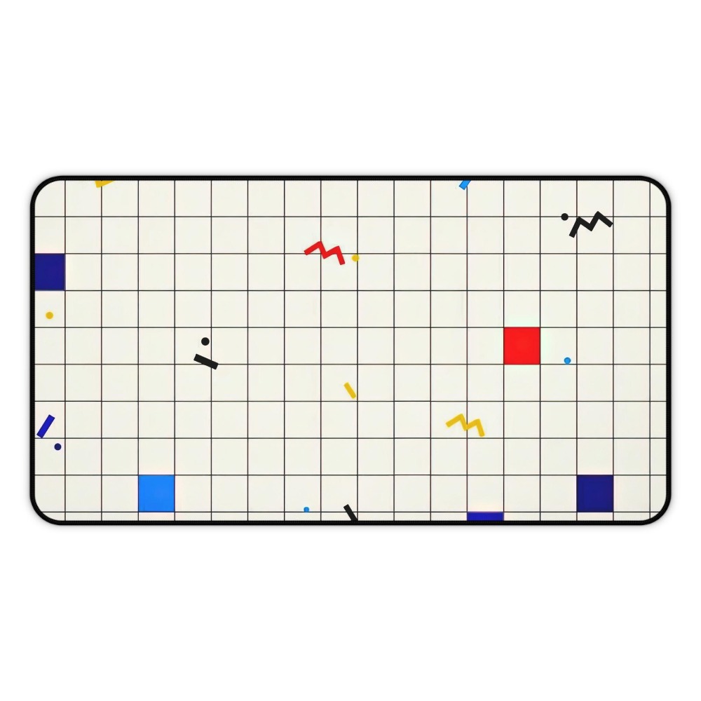 Retro Geometric Grid Desk Mat  - đánh giá và giá Retro Gaming Desk