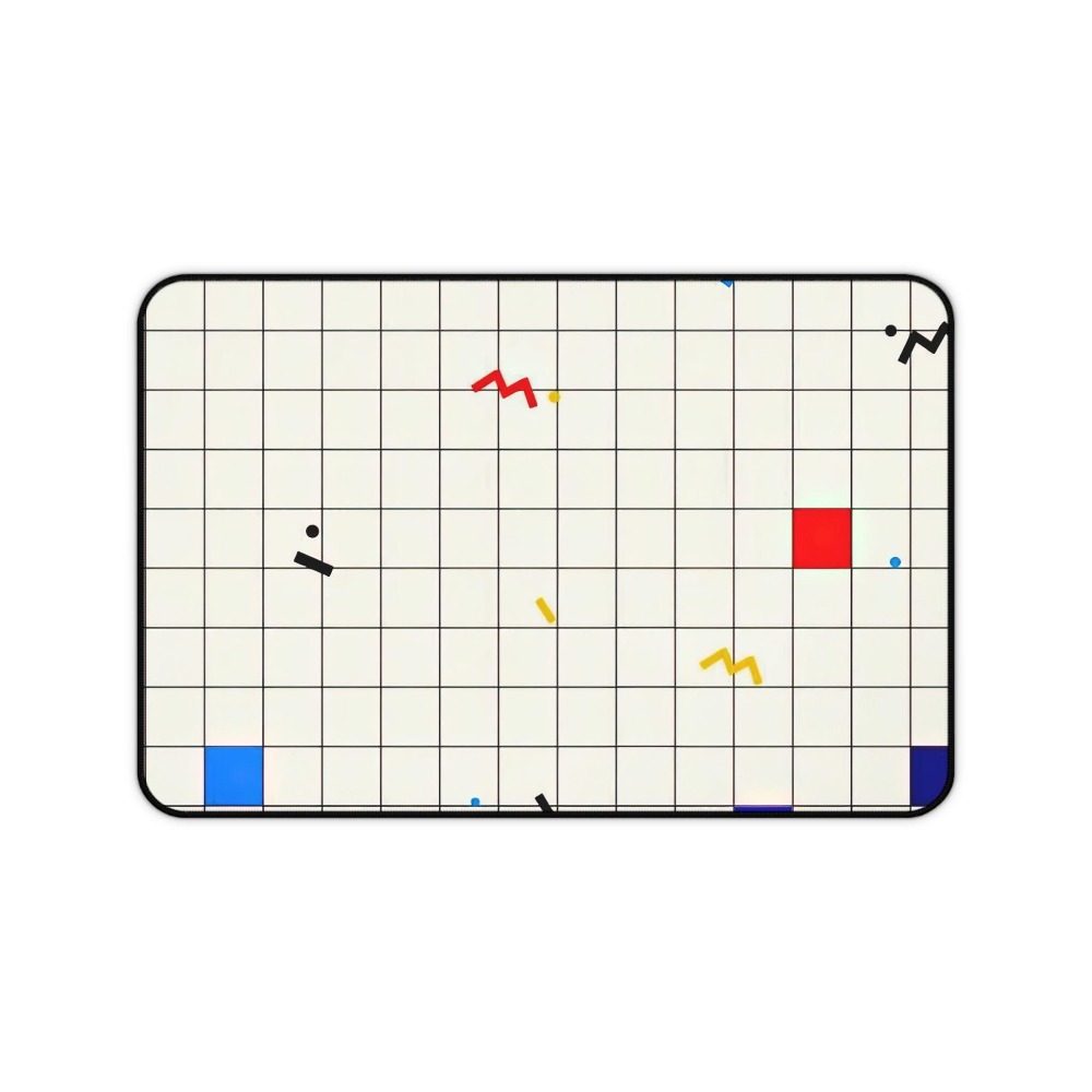 Retro Geometric Grid Desk Mat  - đánh giá và giá Retro Gaming Desk
